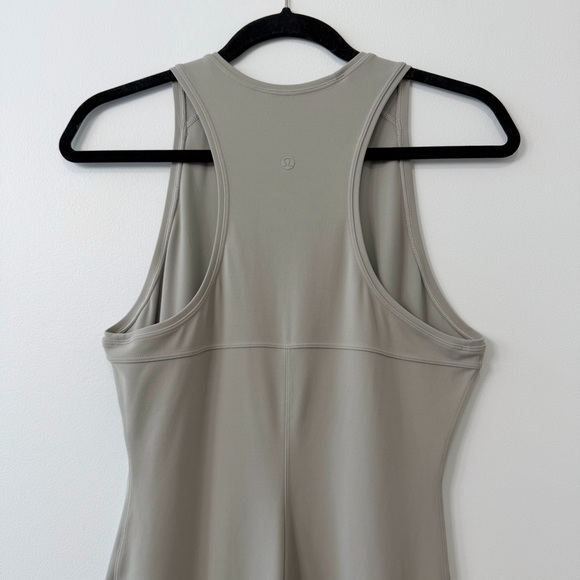 Lululemon Get Going Racerback Side Slit Midi Dress Taupe Grey Nulu Size M / 8 - Picture 6 of 13